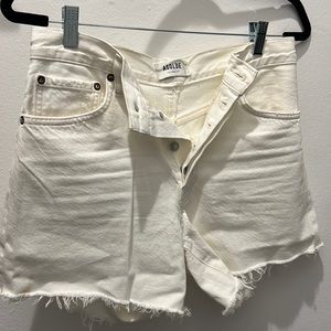 agolde Parker shorts white
